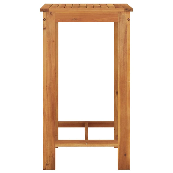 3-tlg. Gartenbar-Set Akazie & Poly Rattan