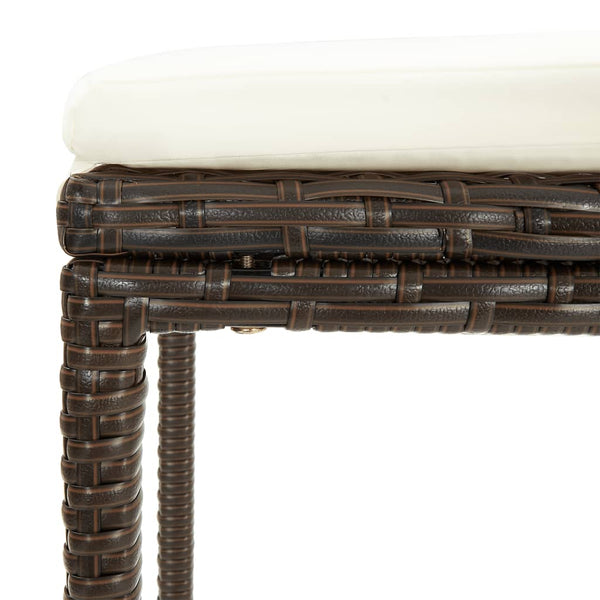 3-tlg. Gartenbar-Set Akazie & Poly Rattan