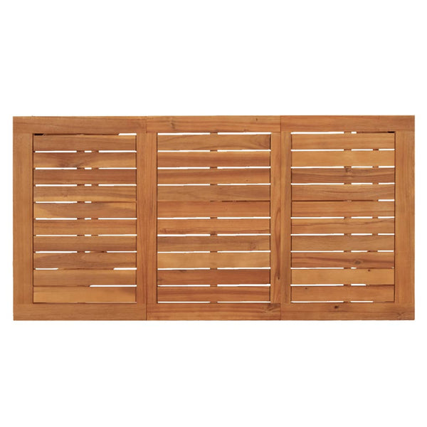 vidaXL 7-piece Garden Bar Set Black Solid Acacia Wood and Poly Rattan
