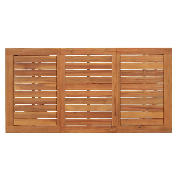 7-tlg. Gartenbar-Set Grau Akazie & Rattan