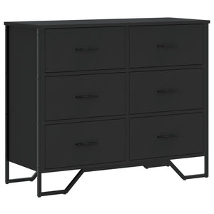 Schwarze Kommode 91 cm Holzwerkstoff