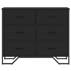 Schwarze Kommode 91 cm Holzwerkstoff