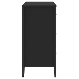 Schwarze Kommode 91 cm Holzwerkstoff