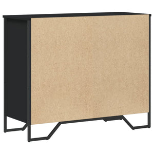Schwarze Kommode 91 cm Holzwerkstoff