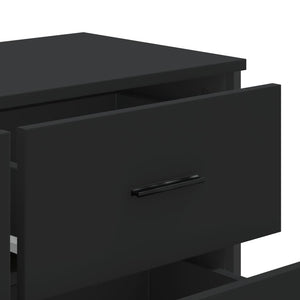 Schwarze Kommode 91 cm Holzwerkstoff