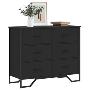 Schwarze Kommode 91 cm Holzwerkstoff