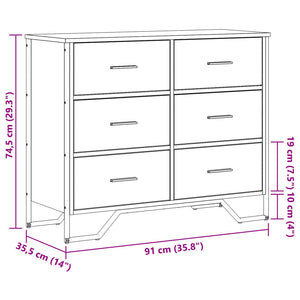Kommode Sonoma Eiche 91 cm