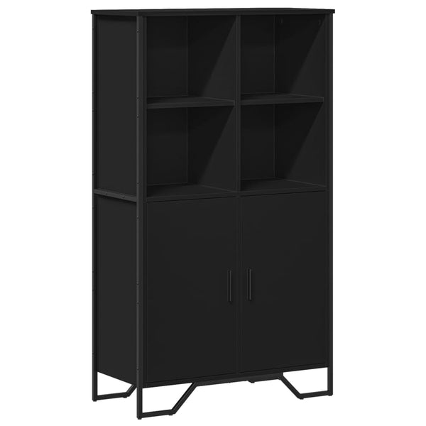 Schwarzes Highboard 79,5x35,5x137,5 cm