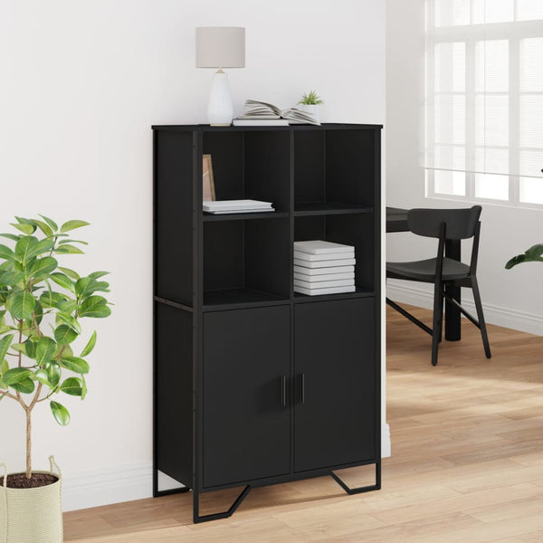 Schwarzes Highboard 79,5x35,5x137,5 cm