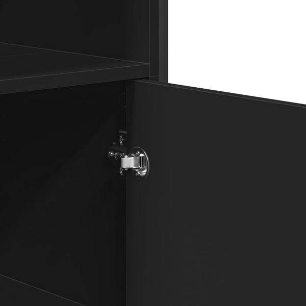 Schwarzes Highboard 79,5x35,5x137,5 cm