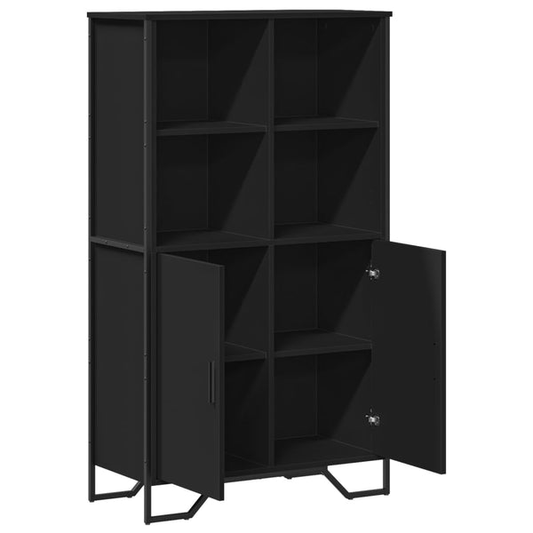 Schwarzes Highboard 79,5x35,5x137,5 cm