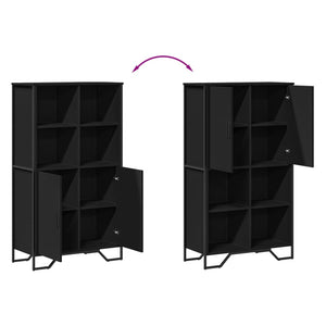 Schwarzes Highboard 79,5x35,5x137,5 cm