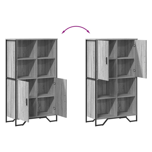 Graues Highboard Sonoma, 79,5 cm