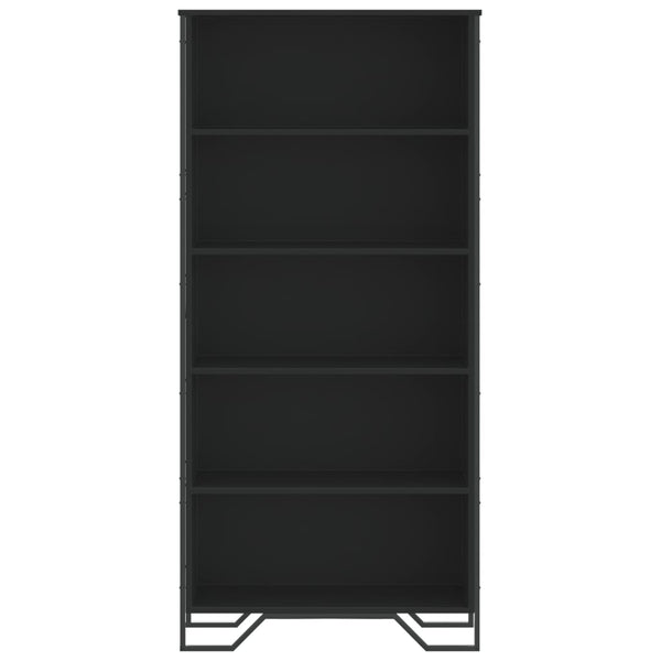 Schwarzes Bücherregal 80x31x169 cm