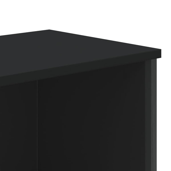 Schwarzes Bücherregal 80x31x169 cm