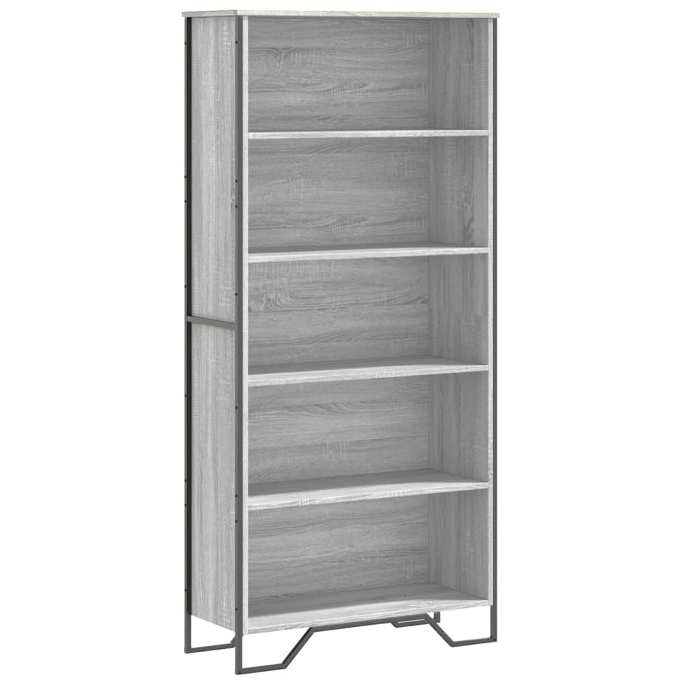 Bücherregal Grau Sonoma 80x31x169 cm
