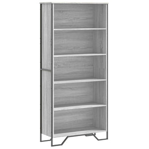 Bücherregal Grau Sonoma 80x31x169 cm