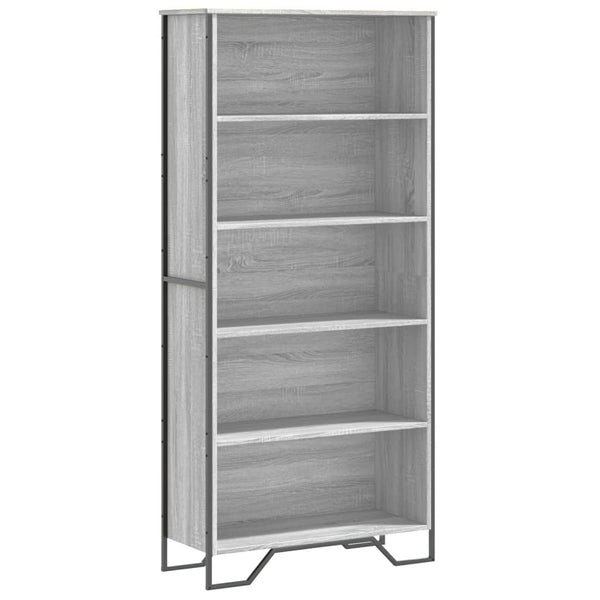 Bücherregal Grau Sonoma 80x31x169 cm