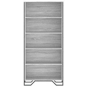 Bücherregal Grau Sonoma 80x31x169 cm