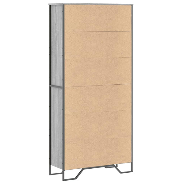 Bücherregal Grau Sonoma 80x31x169 cm