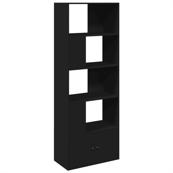 Bücherregal Schwarz 70x36x189 cm