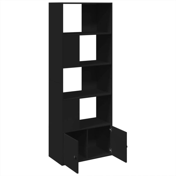 Bücherregal Schwarz 70x36x189 cm