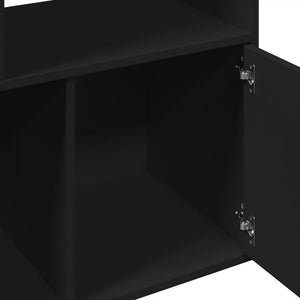 Bücherregal Schwarz 70x36x189 cm