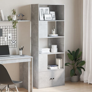 Bücherregal Betongrau 70x36x189 cm