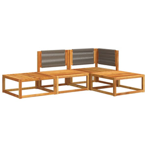 4-tlg. Gartensofa-Set Akazie mit Kissen