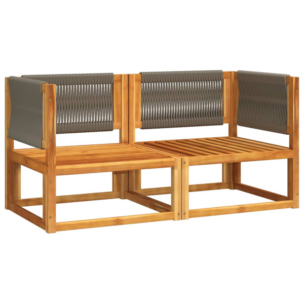 Gartensofa Ecke mit Kissen, Akazienholz