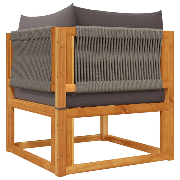 Gartensofa Ecke mit Kissen, Akazienholz