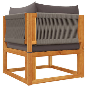 9-teiliges Gartensofa-Set Akazie mit Kissen