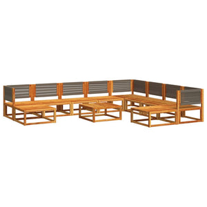 11-tlg. Gartensofa-Set Akazie & Seil