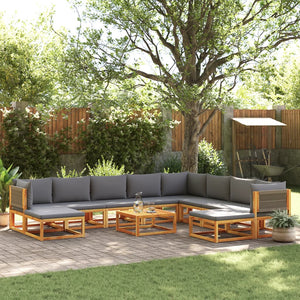 11-tlg. Gartensofa-Set Akazie & Seil