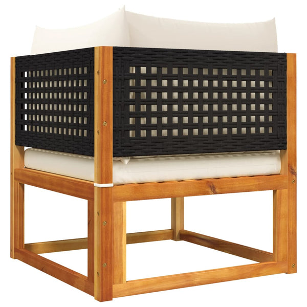 6-tlg. Gartensofa Set Akazie & Rattan