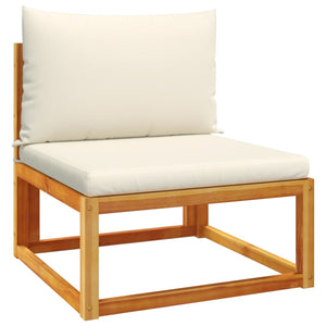 10-tlg. Gartensofa Set Akazie & Rattan