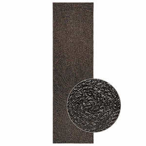 Anthrazit Teppich ZIZUR, 80x250 cm, Jute-Optik