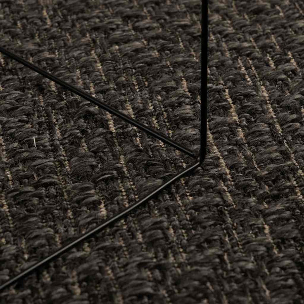 Anthrazit Teppich ZIZUR, 80x250 cm, Jute-Optik