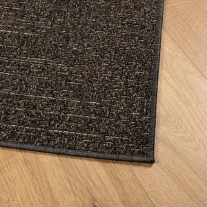Anthrazit Teppich ZIZUR, 80x250 cm, Jute-Optik