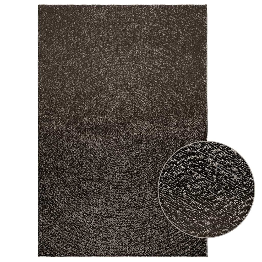 Anthrazit Teppich ZIZUR, 120x170cm, Jute-Optik