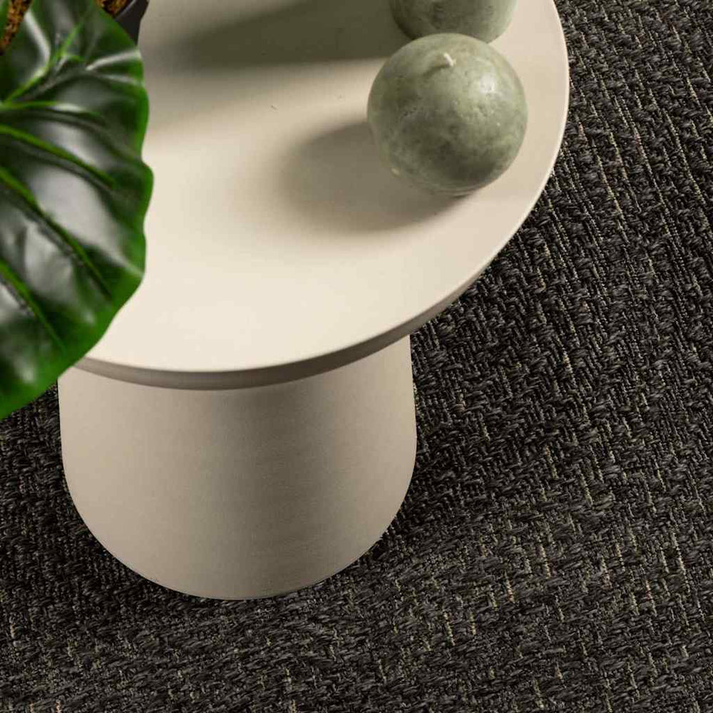 Anthrazit Teppich ZIZUR, 120x170cm, Jute-Optik