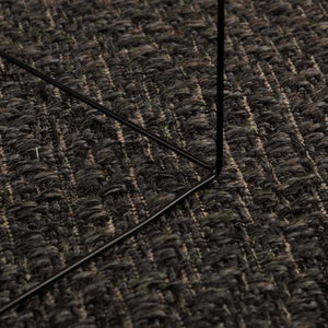 Anthrazit Teppich ZIZUR, 120x170cm, Jute-Optik