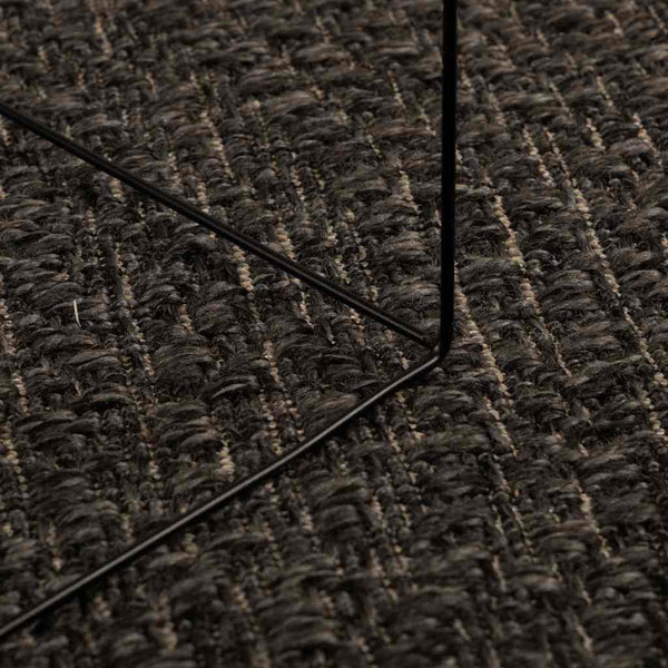 Anthrazit Teppich ZIZUR, 120x170cm, Jute-Optik