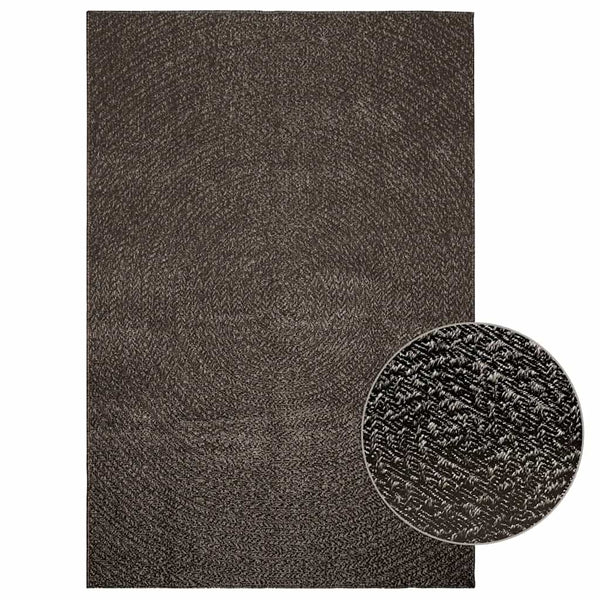 Anthrazit Teppich ZIZUR, 140x200cm, Indoor/Outdoor