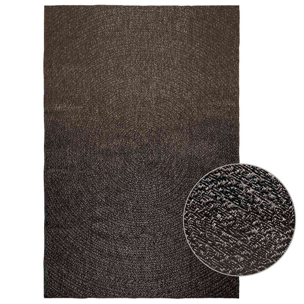 Anthrazit Teppich ZIZUR, 160x230 cm, Jute-Optik