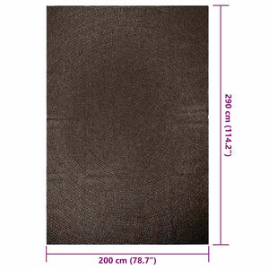 vidaXL Tapis ZIZUR Anthracite 200x290 cm Aspect Jute Intérieur et Extérieur