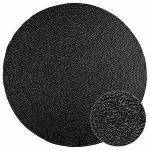Anthrazit Teppich ZIZUR Ø 200cm Jute-Optik
