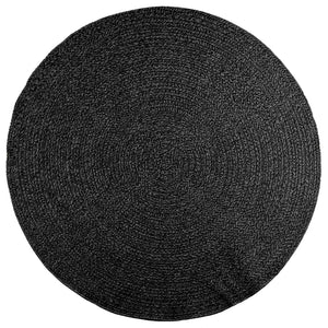 Anthrazit Teppich ZIZUR Ø 200cm Jute-Optik