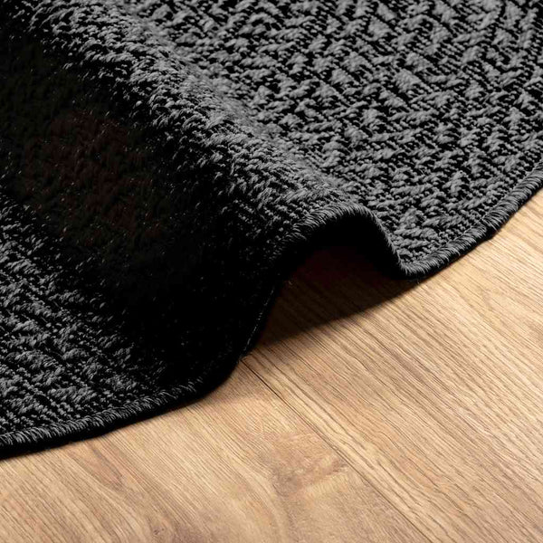 Anthrazit Teppich ZIZUR Ø 200cm Jute-Optik