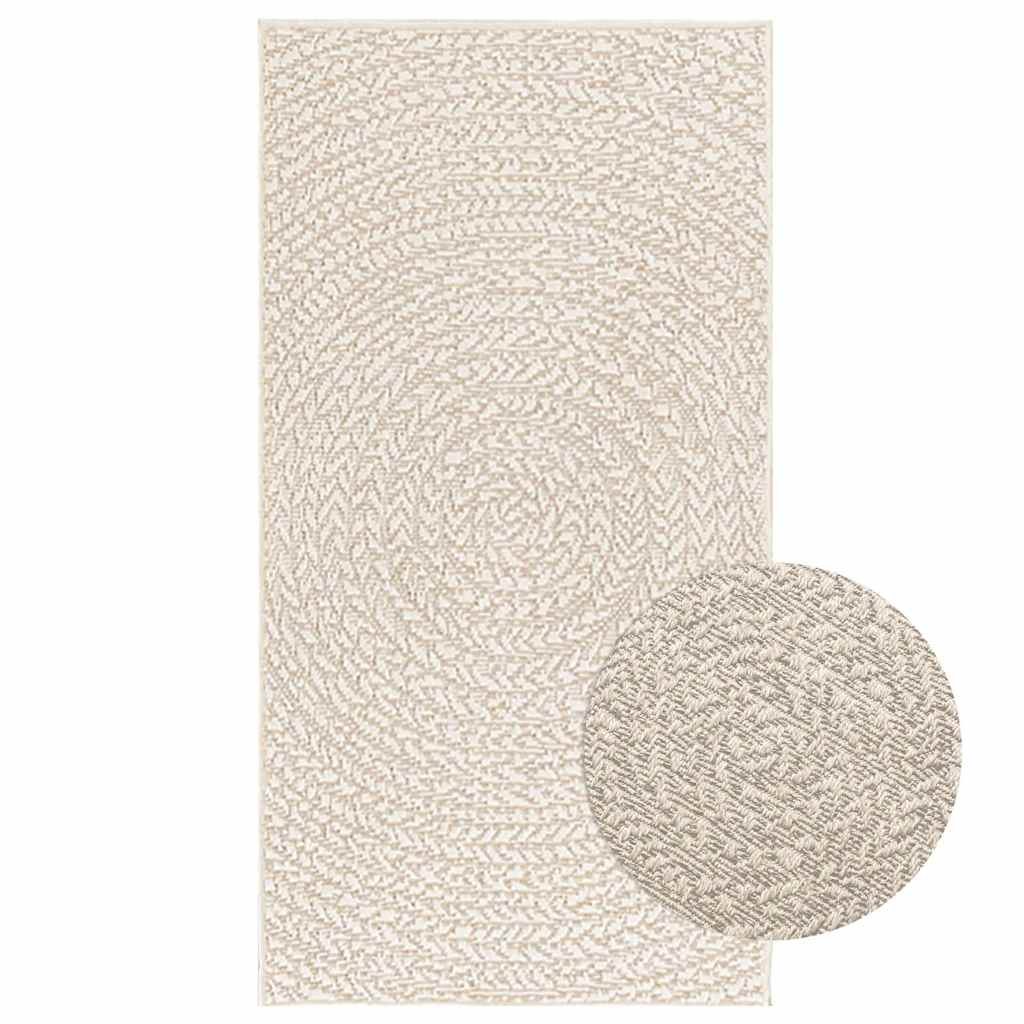 Teppich ZIZUR Creme 60x110 cm Jute-Optik